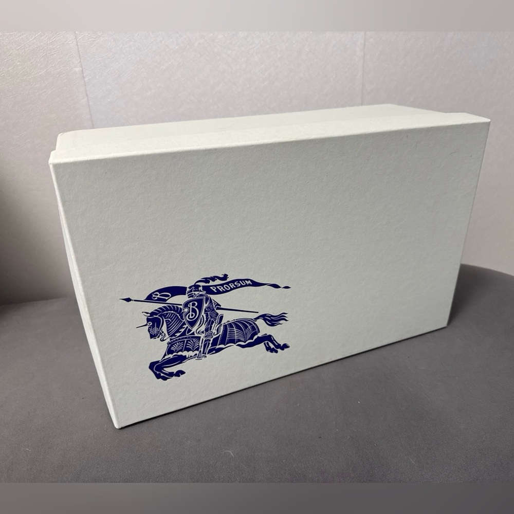 Burberry Empty Shoe Box /card /2 Dust Bags 14”x9”x5.5.”